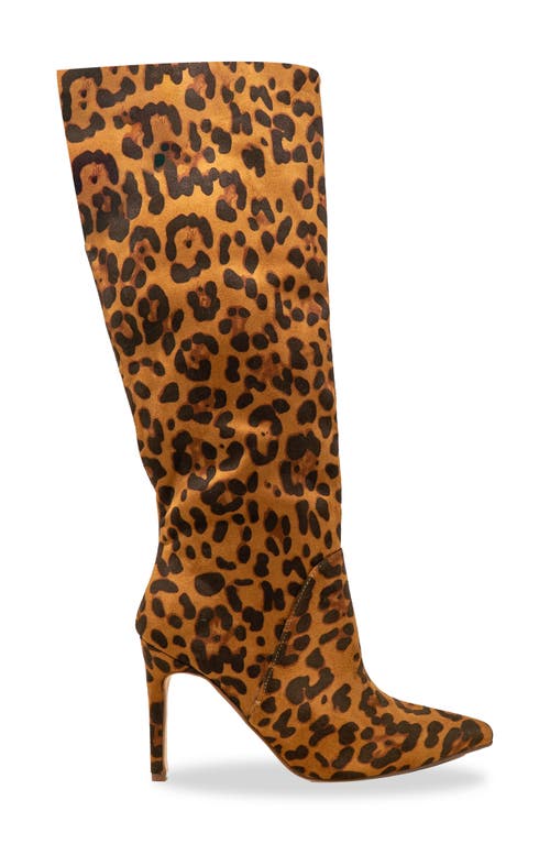Chase & Chloe Chase And Chloe Knee High Boot In Animal Print