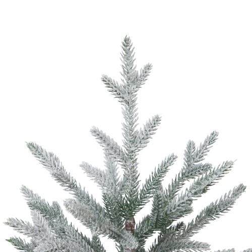 Northlight Flocked Potted Artificial Christmas Snowy Tree In Green