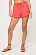 LSPACE Rio Linen Cover-Up Drawstring Shorts
