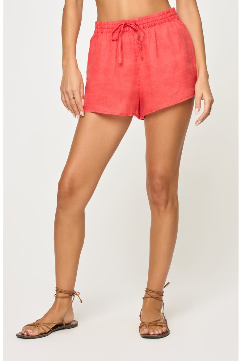 Rio Linen Cover-Up Drawstring Shorts video