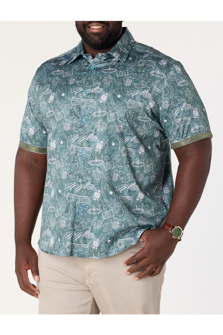 Big & Tall  The Vault Sport Shirt, Main, color, EMERALD