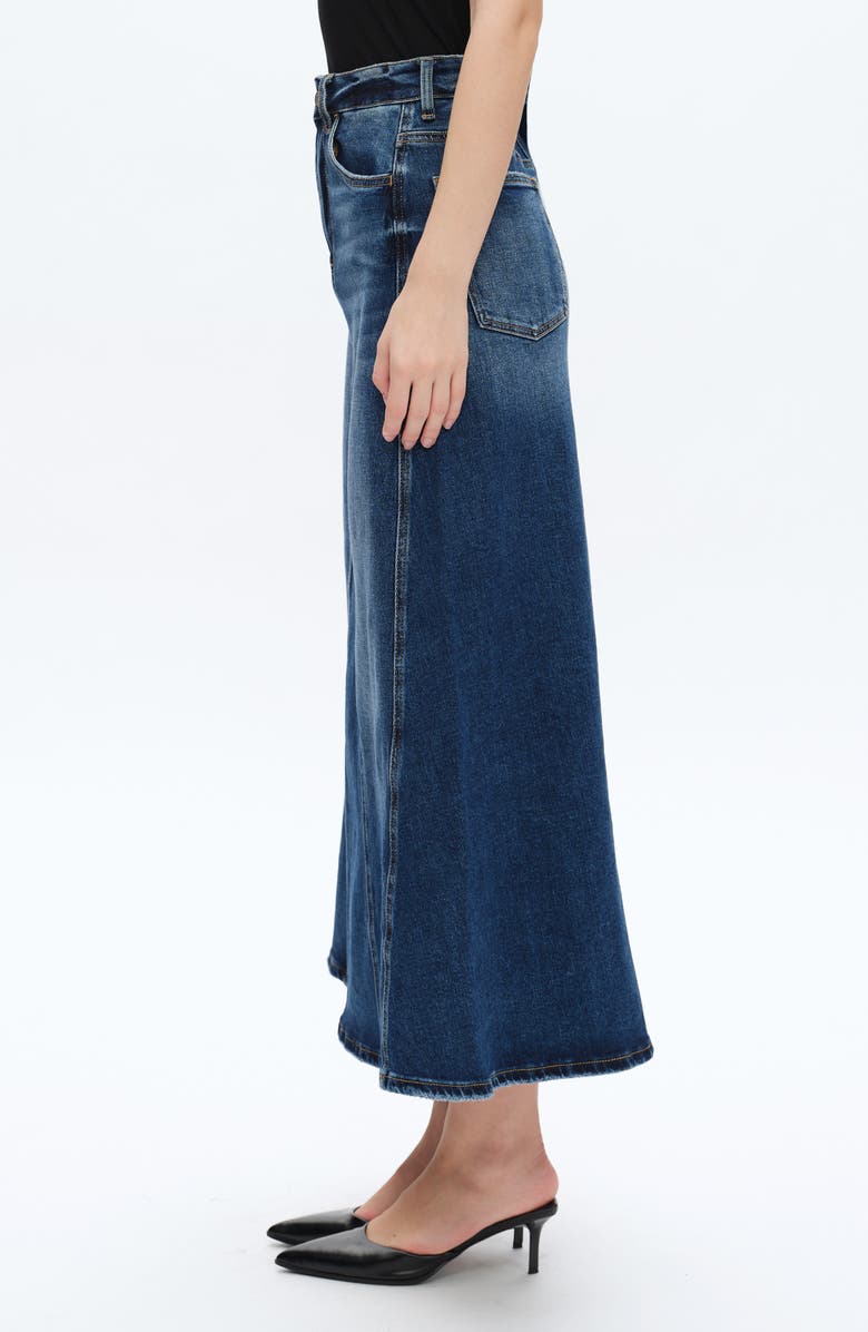 Bayeas A-Line Denim Midi Skirt, Alternate, color, Blue Tears
