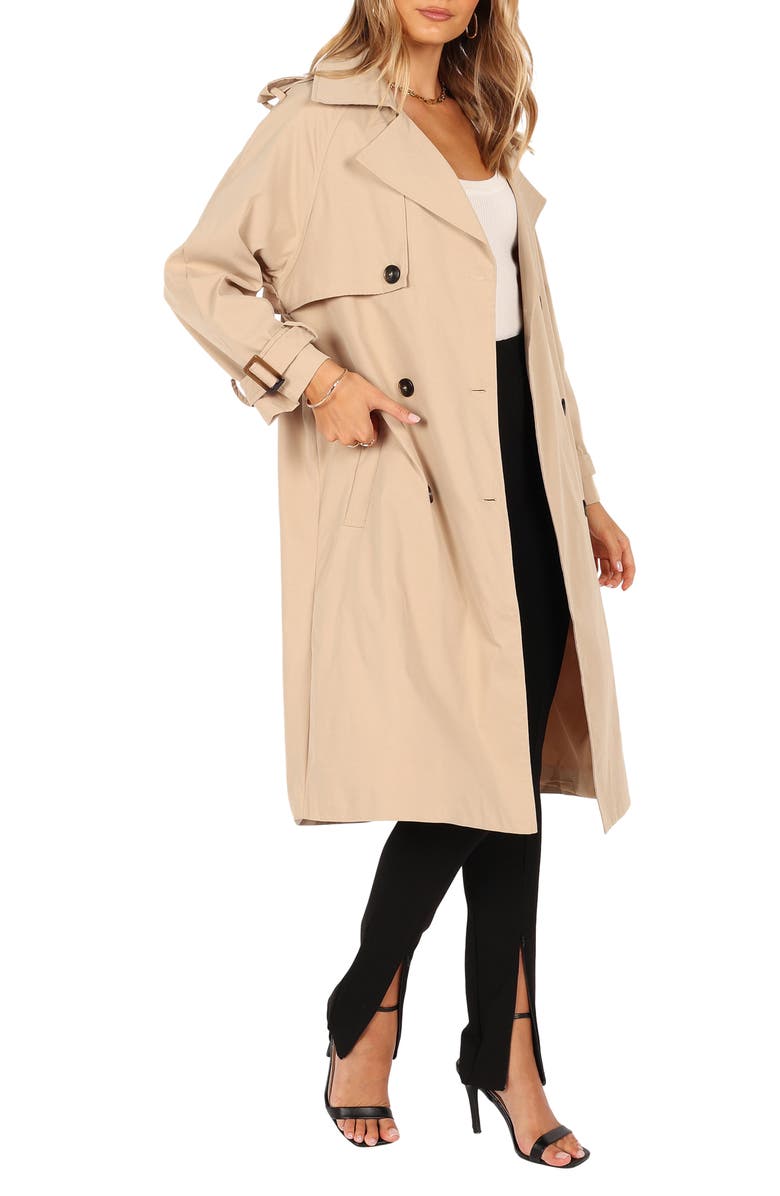 Petal & Pup Trina Belted Trench Coat, Alternate, color, Beige