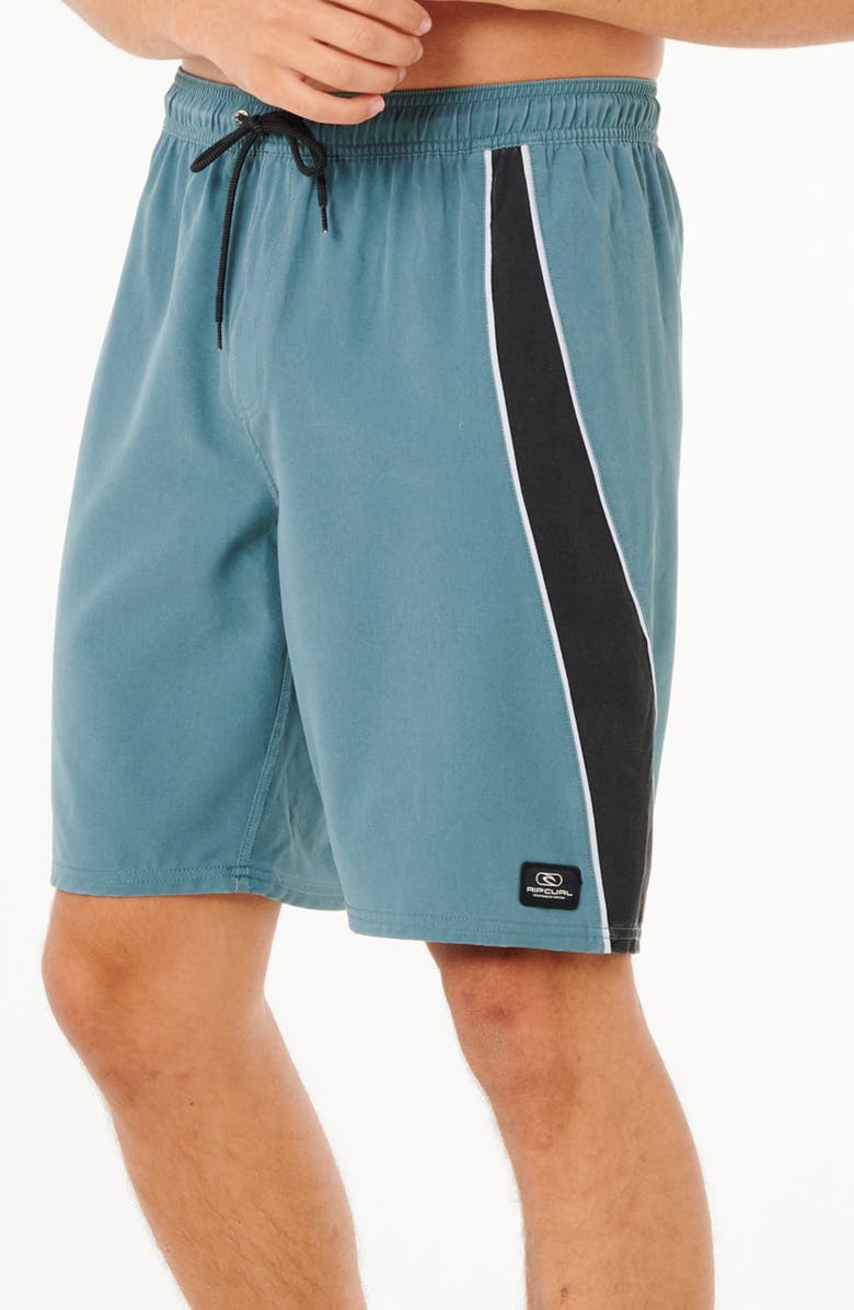 Rip Curl Giant Prawn Volley Swim Trunks, Alternate, color, Bluestone