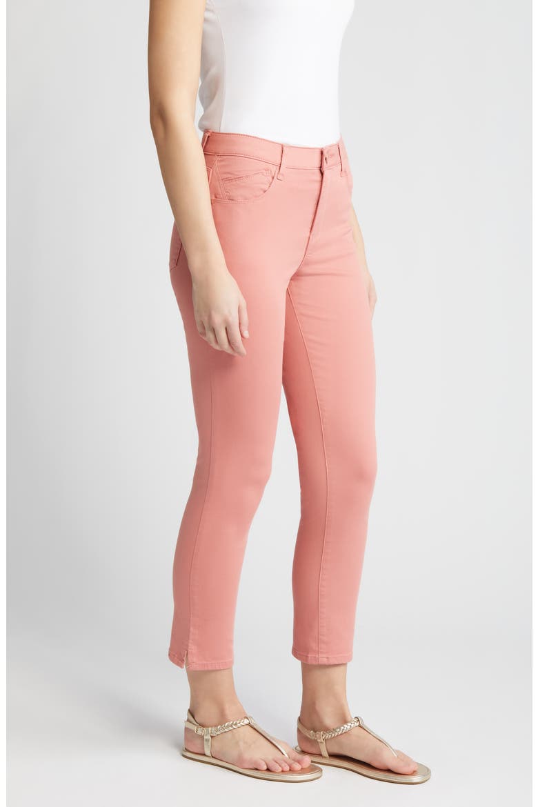 Logan 'Ab'Solution High Waist Ankle Slim Straight Leg Pants, Alternate, color, DUSTY PAPAYA