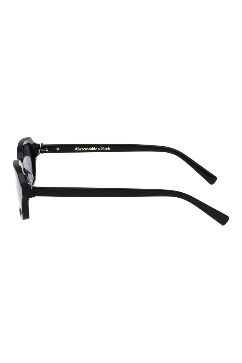 50mm Oval Sunglasses, Alternate, color, SHINY BLACK / SMOKE