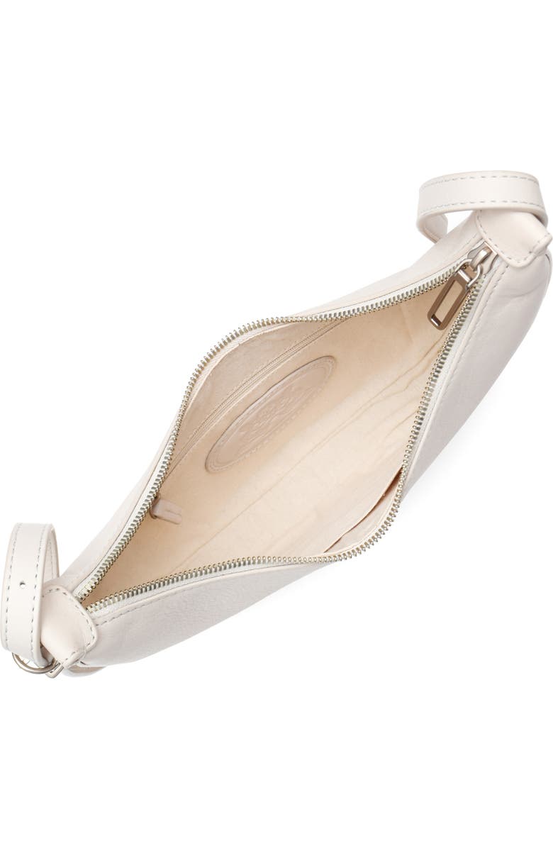 New Amsterdam Leatherworks Silas Leather Saddle Bag, Alternate, color, Ivory