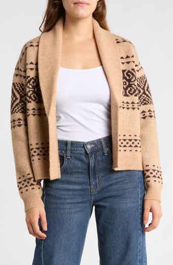 Pattern Shawl Collar Cardigan