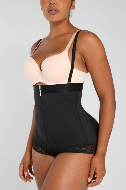Shapellx Butt-lifting Open Bust Panty In Onyx Black
