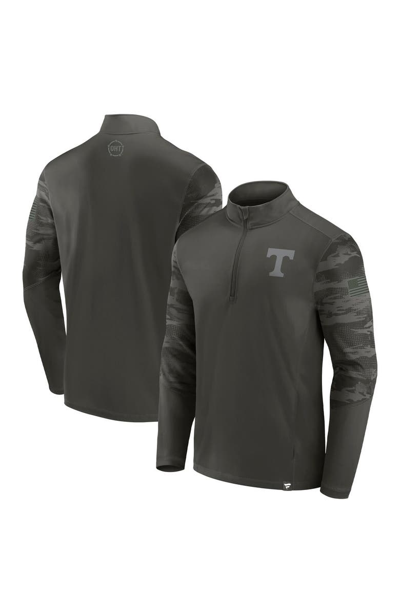 FANATICS Men's Fanatics Branded Olive Tennessee Volunteers OHT Military Appreciation Guardian Quarter-Zip Top, Main, color, 