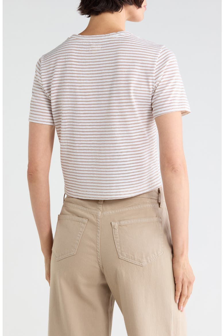 Donna Cropped T-Shirt, Alternate, color, WHITE/RYE STRIPE