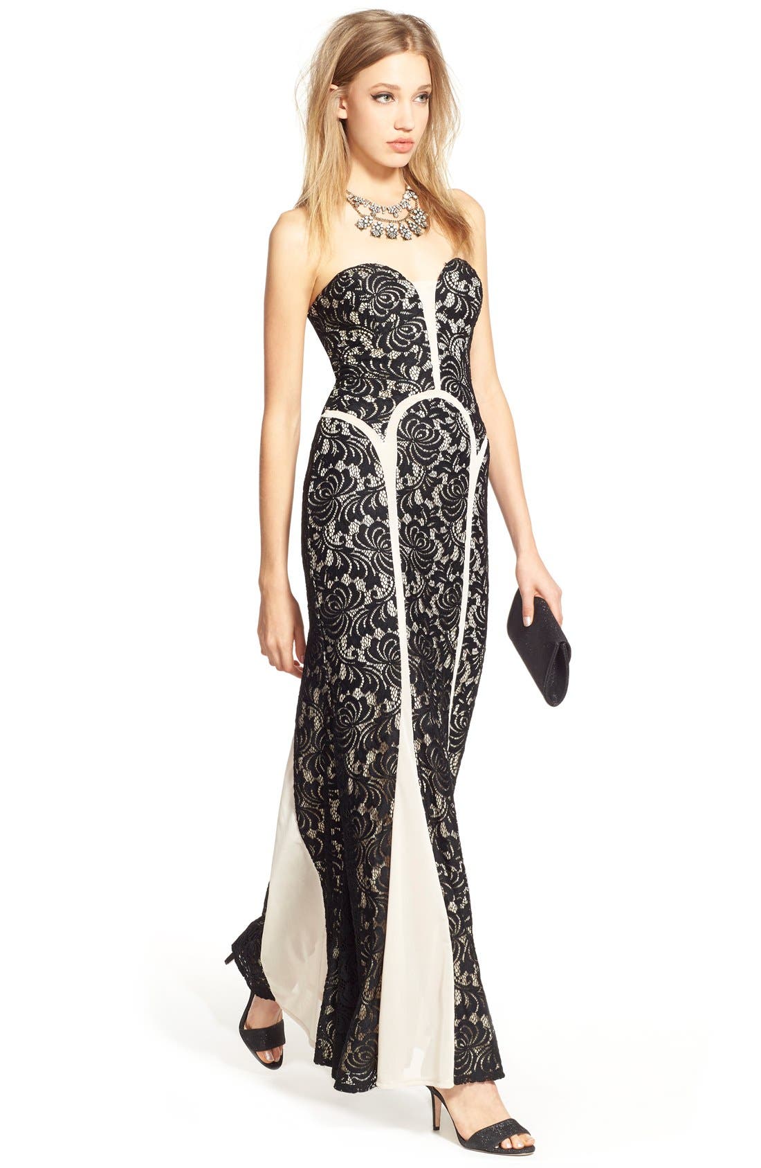 Glint Metallic Envelope Clutch, Alternate, color, 