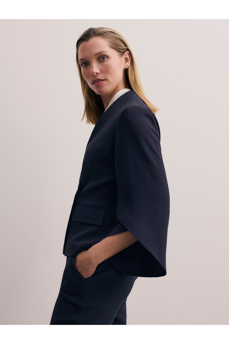 Ansdell Clever Crepe Blazer, Alternate, color, Navy