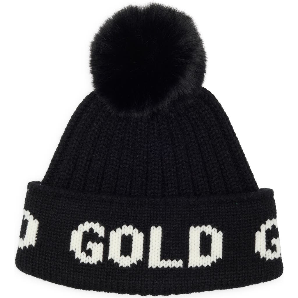 Goldbergh Hodd Pom Beanie in Black