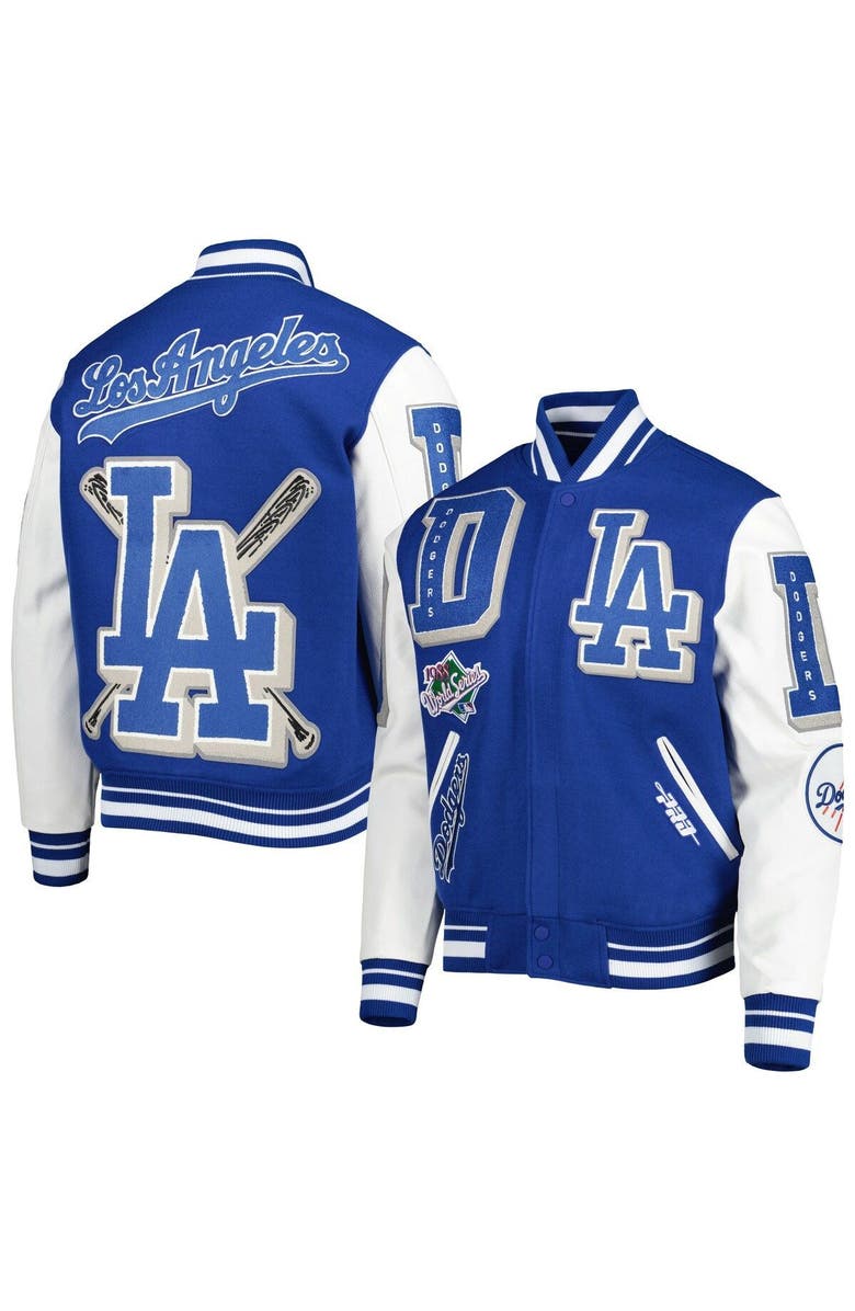 PRO STANDARD Men's Pro Standard Royal Los Angeles Dodgers Mash Up Logo Varsity Full-Zip Jacket, Main, color, Royal
