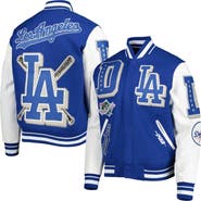 PRO STANDARD Men's Pro Standard Royal Los Angeles Dodgers Mash Up Logo Varsity Full-Zip Jacket