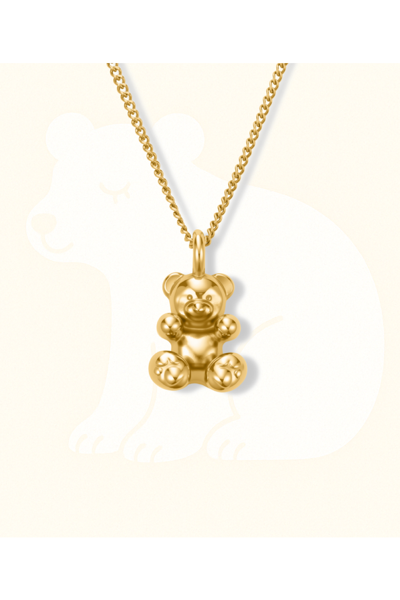 Bear With Me Necklace, Main, color, Gold