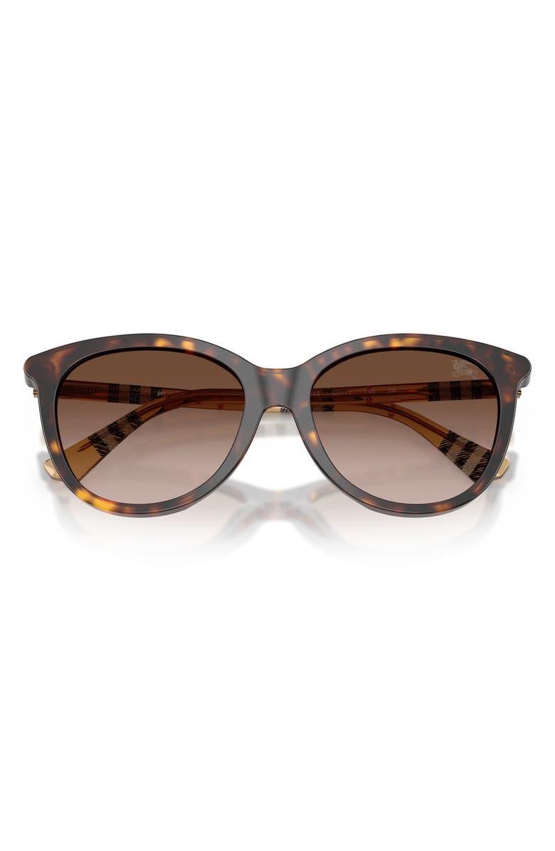 Burberry 55mm Phantos Sunglasses, Main, color, Dark Havana / Brown Gradient