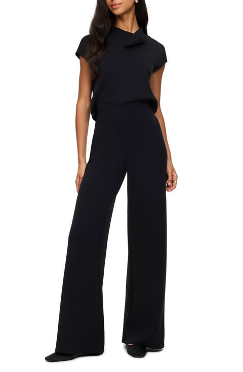 Draped Wide Leg Jumpsuit