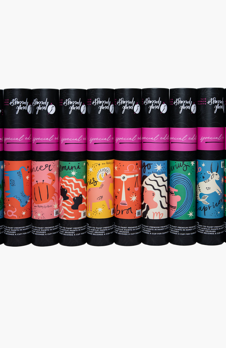 Pink Picasso Kits Special Edition Zodiac Aquarius Paint by Numbers Kit, Main, color, Teal / Coral Pink