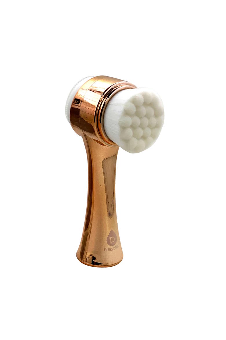 Dual Sided Facial Cleansing Brush, Main, color, Rose Gold