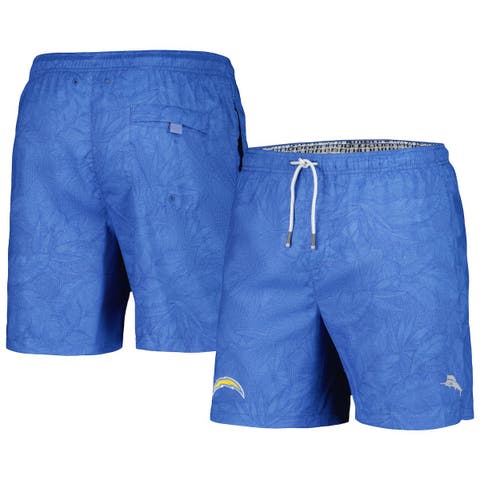 Men's Tommy Bahama Powder Blue Los Angeles Chargers Naples Layered Leaves Swim Shorts