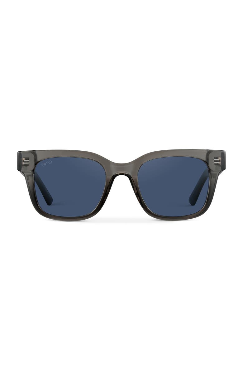 Nash - 49mm Square Polarized Sunglasses, Main, color, Black Ice Fade
