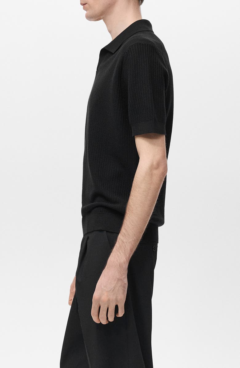 MANGO Rib Johnny Collar Polo, Alternate, color,