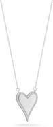 SPHERA MILANO Cubic Zirconia Halo Heart Pendant Necklace