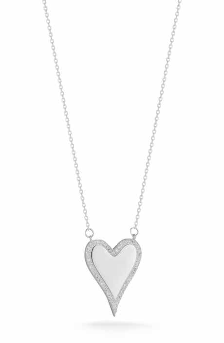 SPHERA MILANO Cubic Zirconia Halo Heart Pendant Necklace