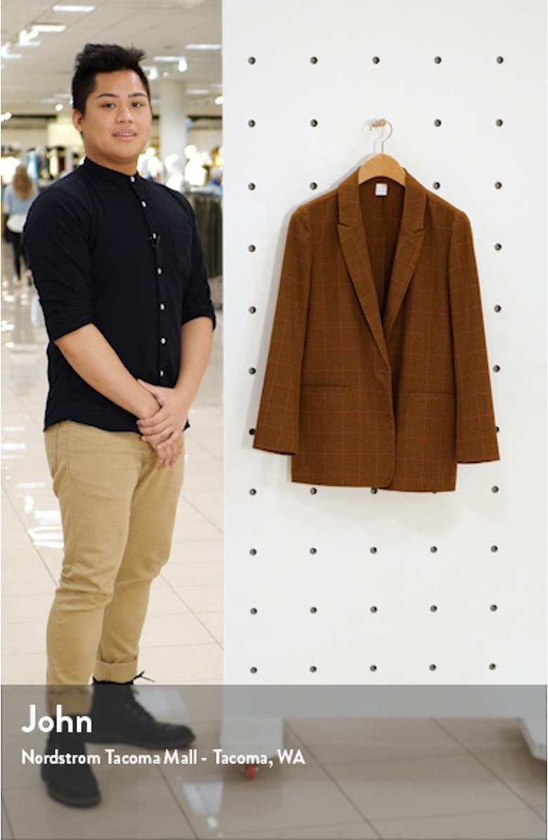 Windowpane Check Boyfriend Blazer, sales video thumbnail