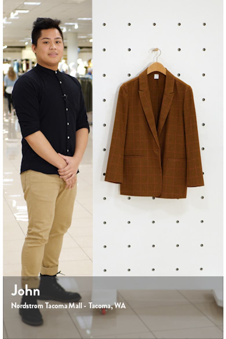 Windowpane Check Boyfriend Blazer video