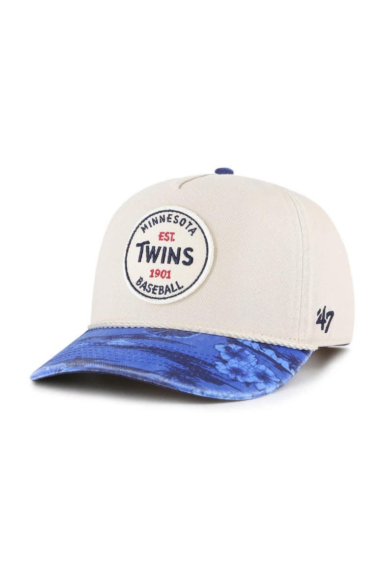 Men's '47 Cream/Navy Minnesota Twins Fiji Rope Hitch Adjustable Hat, Main, color, Cream