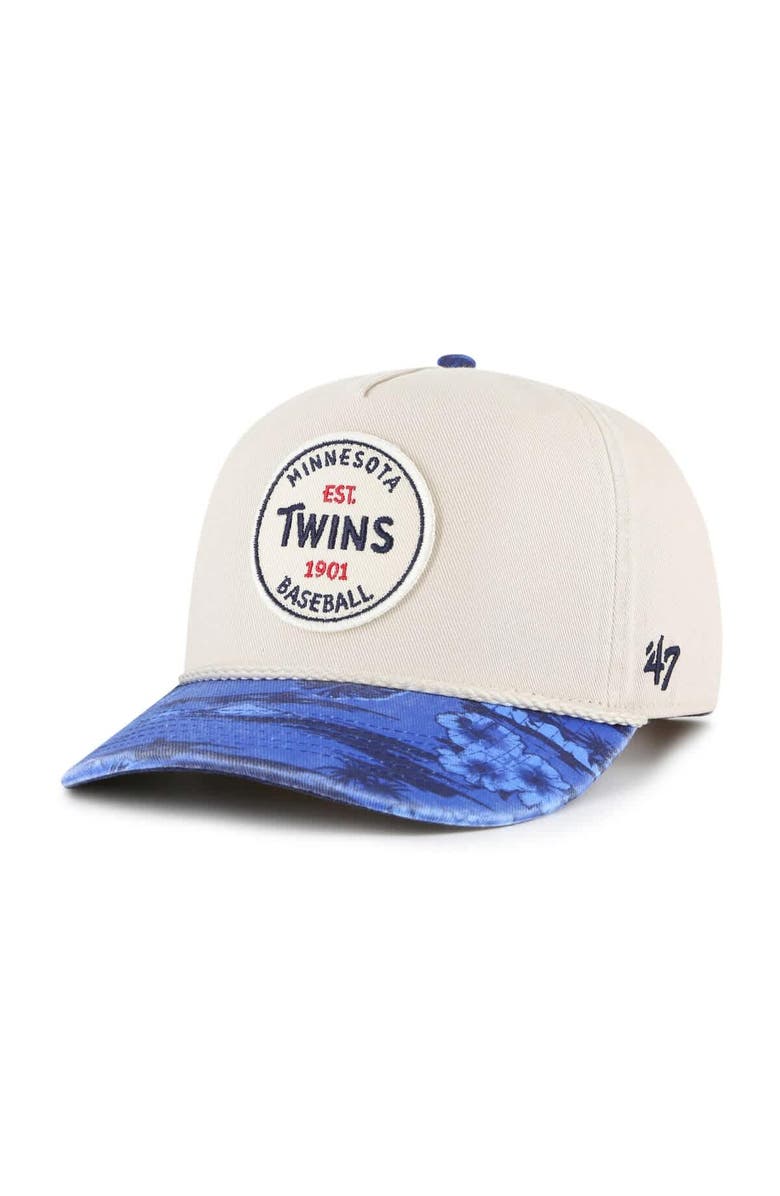 '47 Men's '47 Cream/Navy Minnesota Twins Fiji Rope Hitch Adjustable Hat, Main, color, Cream