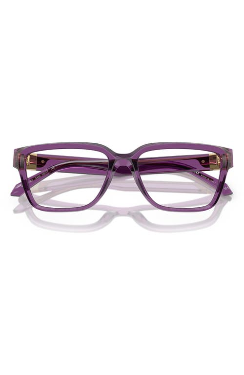 Versace 53mm Rectangular Optical Glasses In Violet