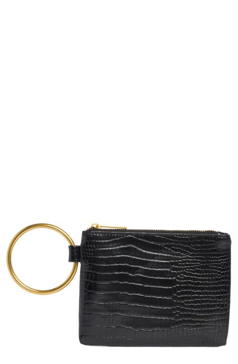 O-Ring Handle Wristlet Pouch