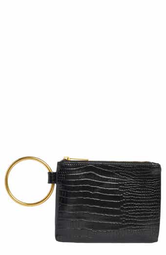 BCBG O-Ring Handle Wristlet Pouch