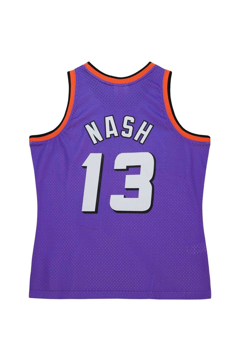 Men's Mitchell & Ness Steve Nash Purple Phoenix Suns Hardwood Classics 1996/97 Tropical Swingman Jersey, Alternate, color, Purple