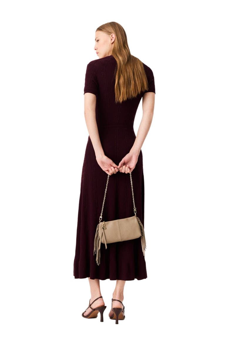 Knit maxi dress, Alternate, color, Burgundy