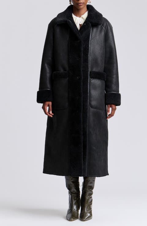 Reversible Faux Fur Maxi Coat