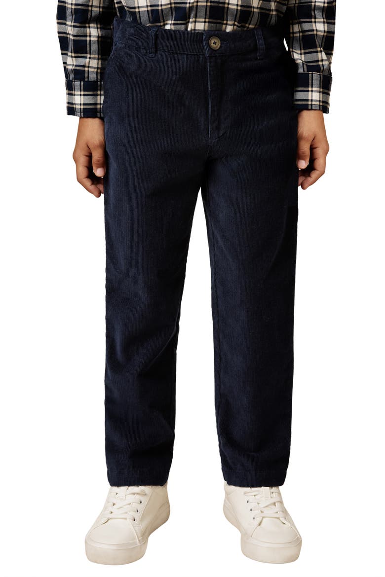 Kids' Banburgh Flat Front Cotton Corduroy Pants, Alternate, color, NAVY