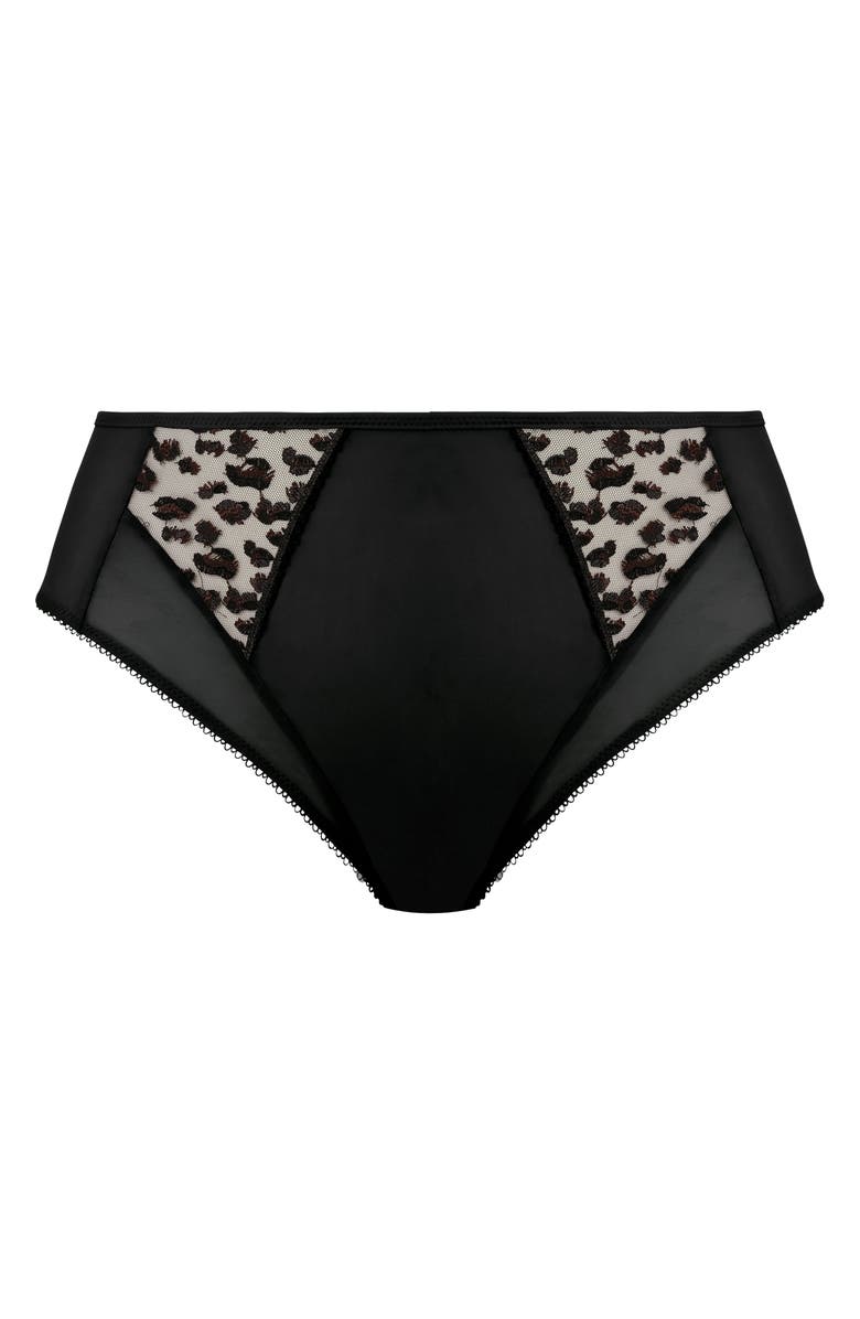 Elomi Namrah High Cut Briefs, Alternate, color, Jet