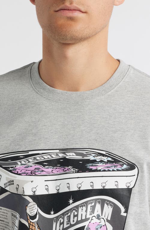 Icecream Carton Graphic T-shirt In Gray