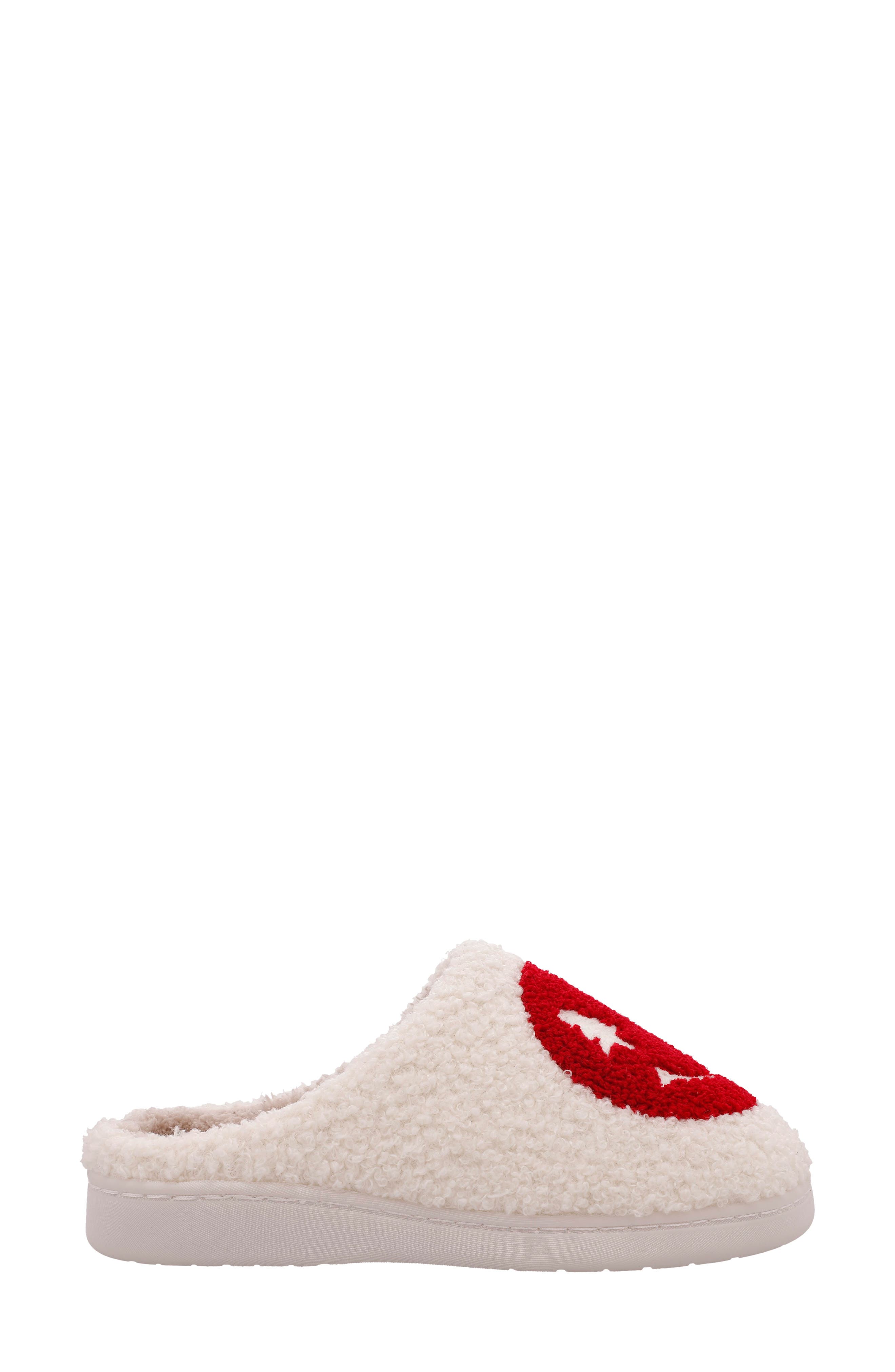 Cozi Slipper, Alternate, color, RED TREE HAPPY