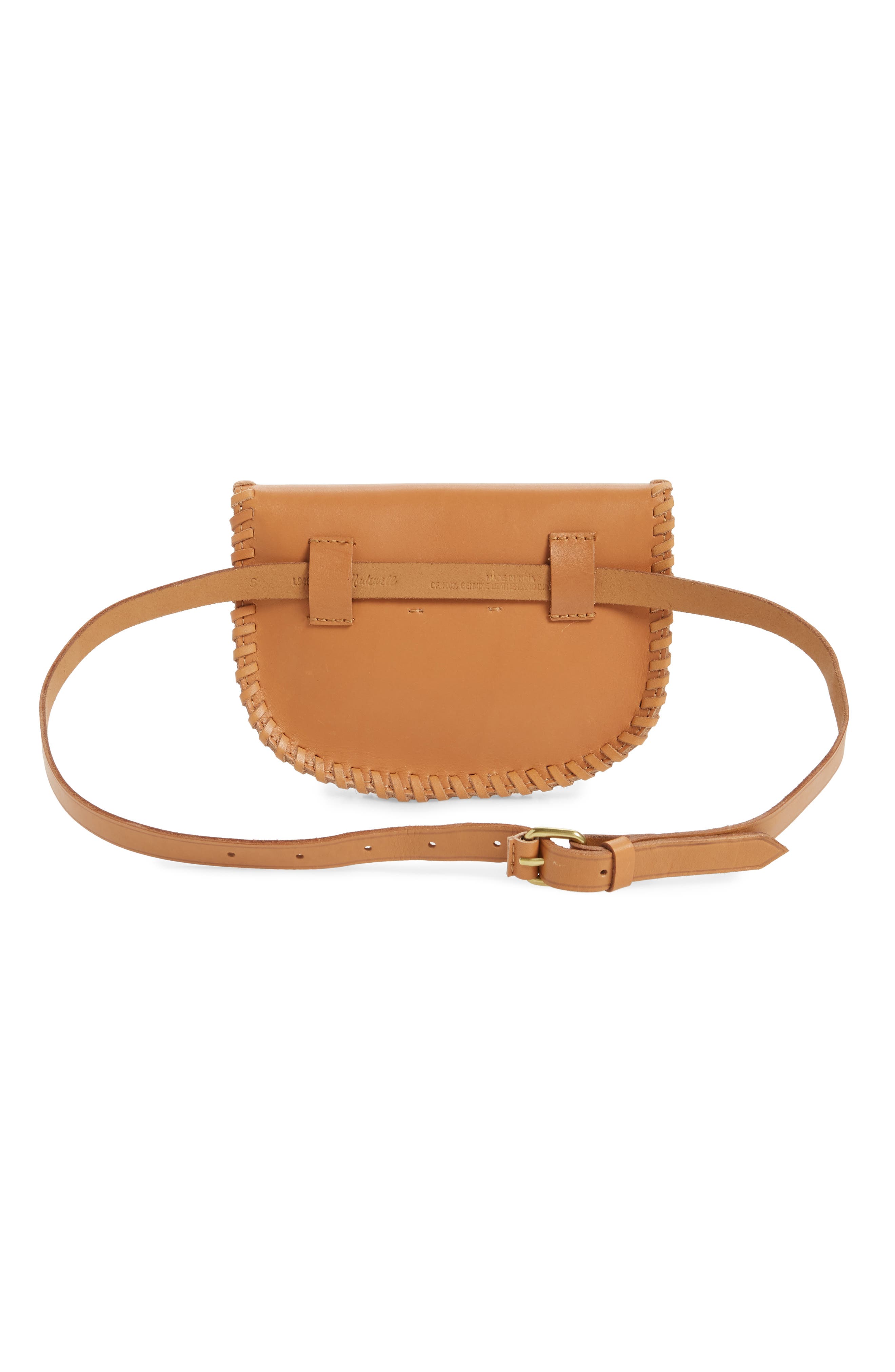 Whipstitch Belt Bag, Alternate, color, ENGLISH SADDLE