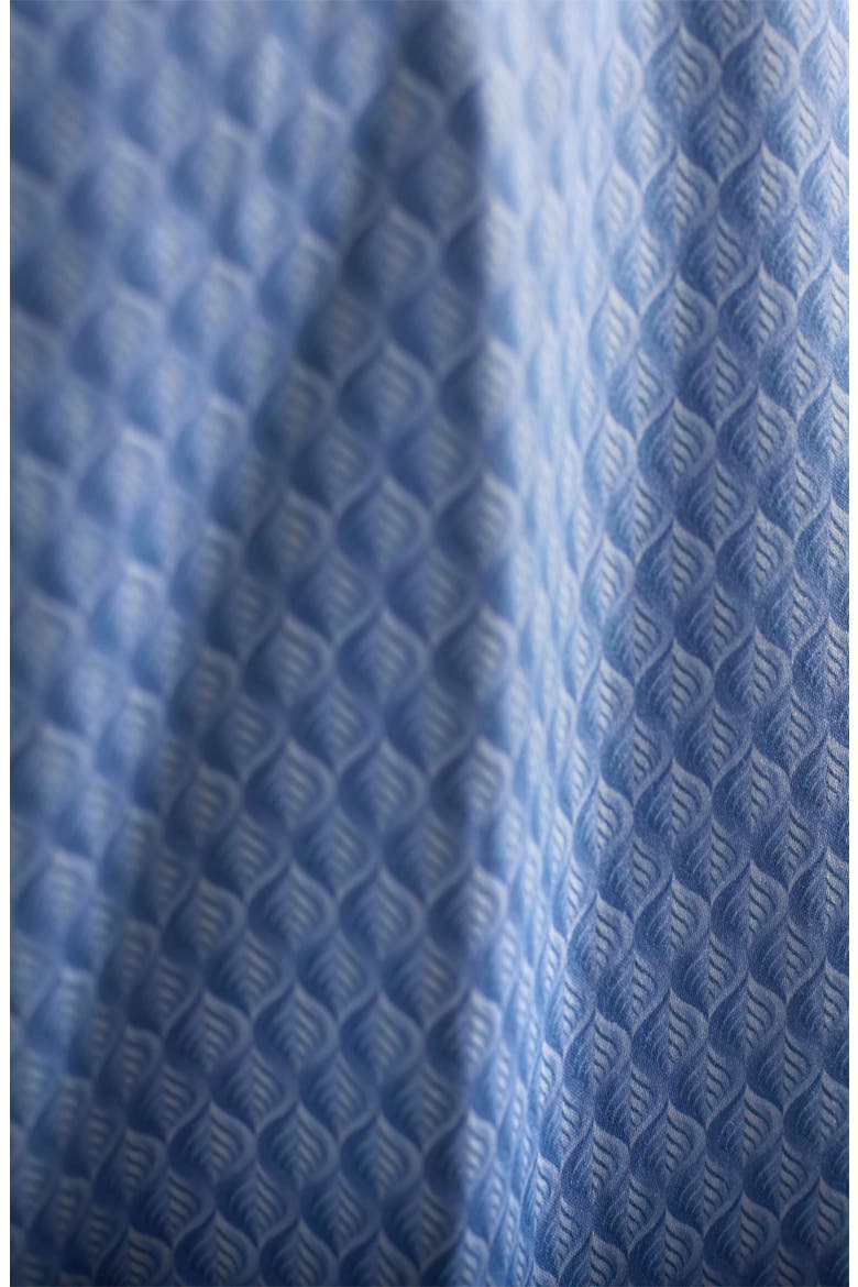 Axel Trim Fit Leaf Print Stretch Cotton Button-Up Shirt, Alternate, color, AIR BLUE