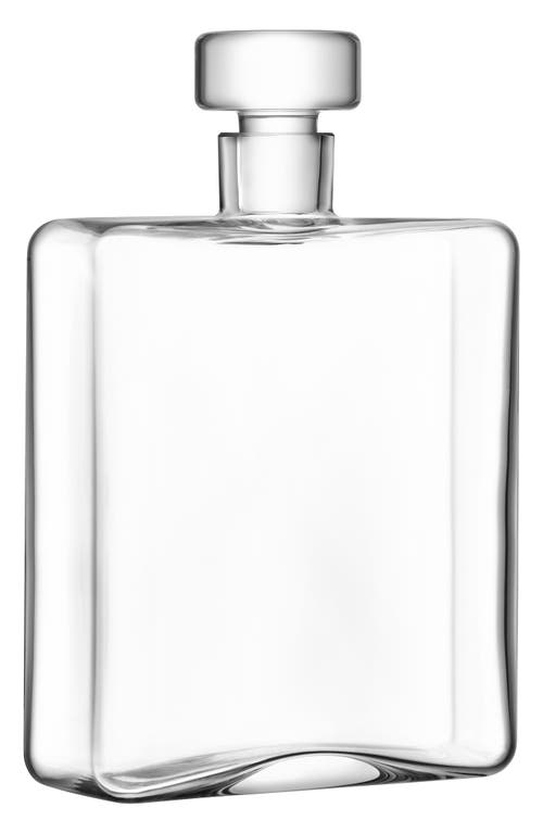 Lsa Cask Whiskey Decanter & Set Of 2 Glass Tumblers In Transparent