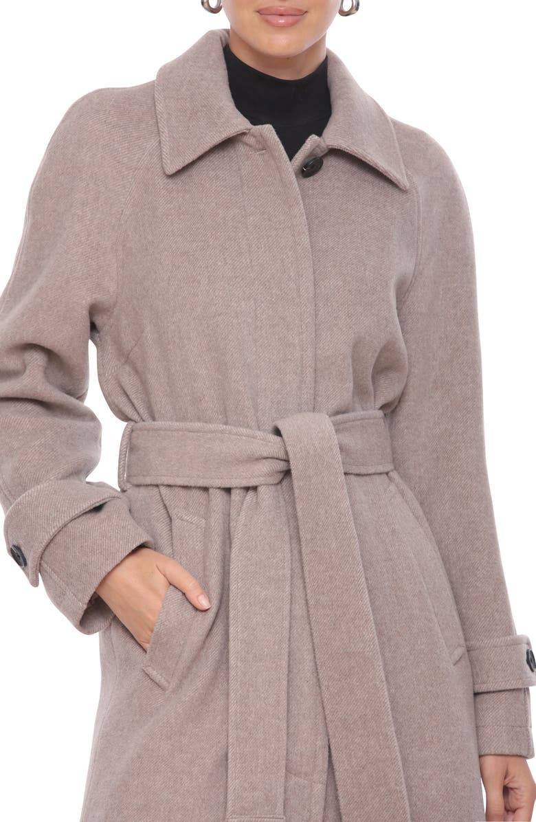 Avec Les Filles Button Back Belted Coat, Alternate, color,