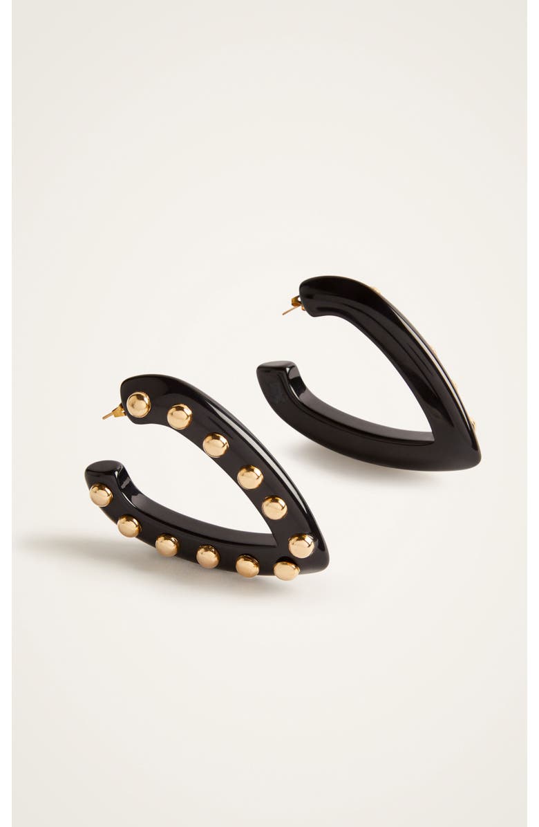 La DoubleJ Dew Earrings Solid Black, Alternate, color,