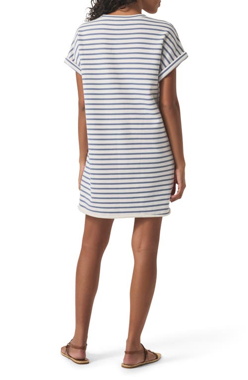 Splendid Cassie Stripe Cotton French Terry Minidress In White